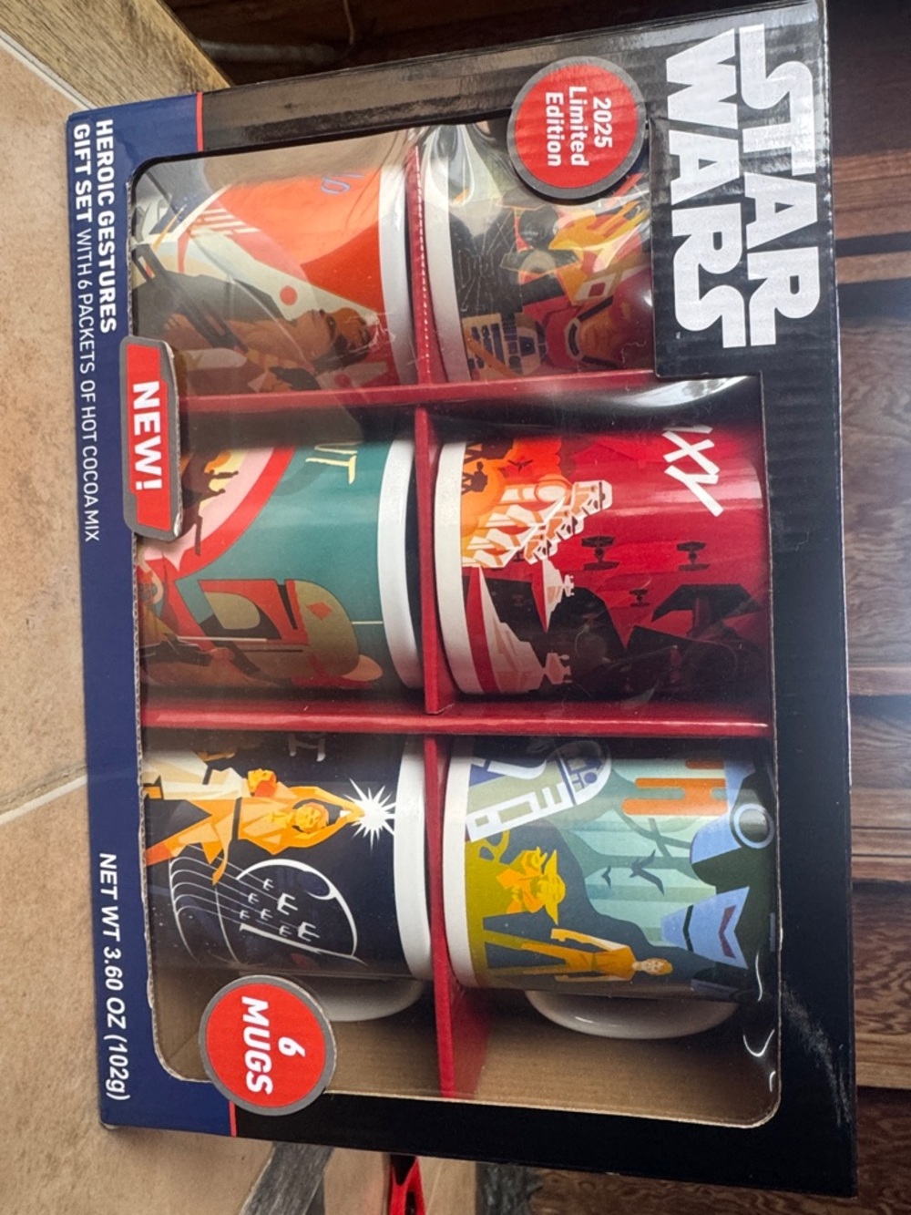 Star Wars Mug Gift Set - Red, Blue, Green, Black, Yellow, Orange